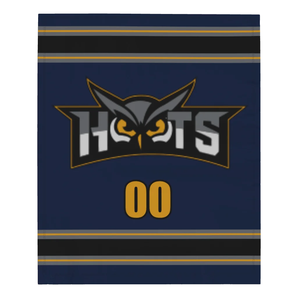 Hoots Microfleece Blanket - 50" W X 60" L - With Name or Number