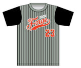 Iron Forge Crew Neck Game Jersey - Grey W/Pinstripe