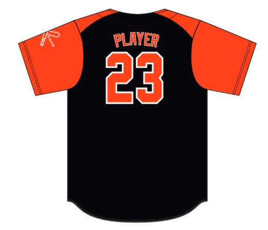 Iron Forge Full Button Short Sleeve Game Jersey - Black/Orange