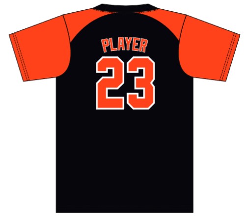 Iron Forge Crew Neck Game Jersey - Black/Orange