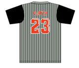 Iron Forge Crew Neck Game Jersey - Grey W/Pinstripe