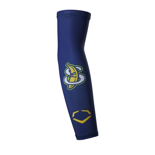 New EvoShield Savannah Bananas Arm Sleeve - Navy