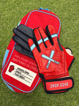 Drop Zone Original Series Short Cuff Batting Gloves - Inferno