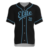 Tristar Elite Full Button Short Sleeve Game Jersey - Black