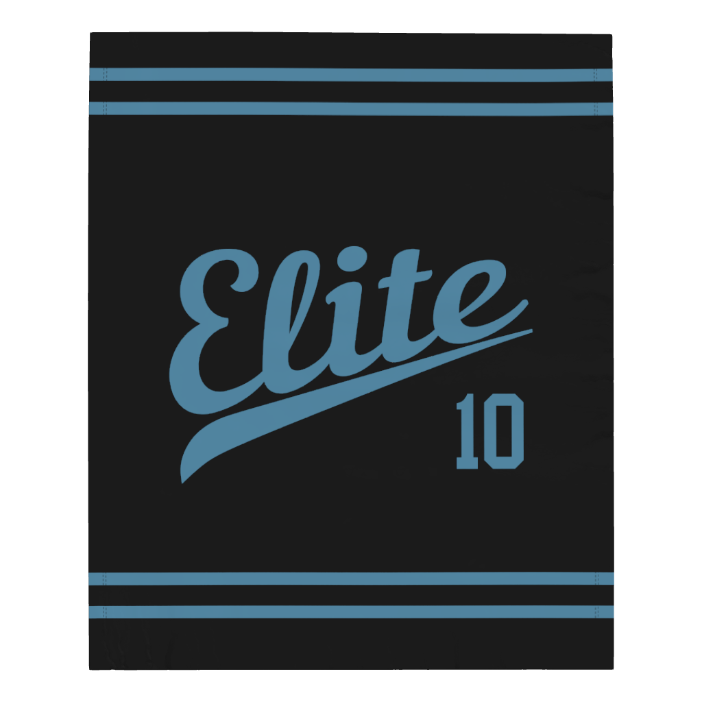 Tristar Elite Microfleece Blanket - Black/Light Blue (50" W X 60" L)