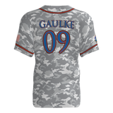 Kinetic Athletix Full Button Short Sleeve Game Jersey - Grey Camo