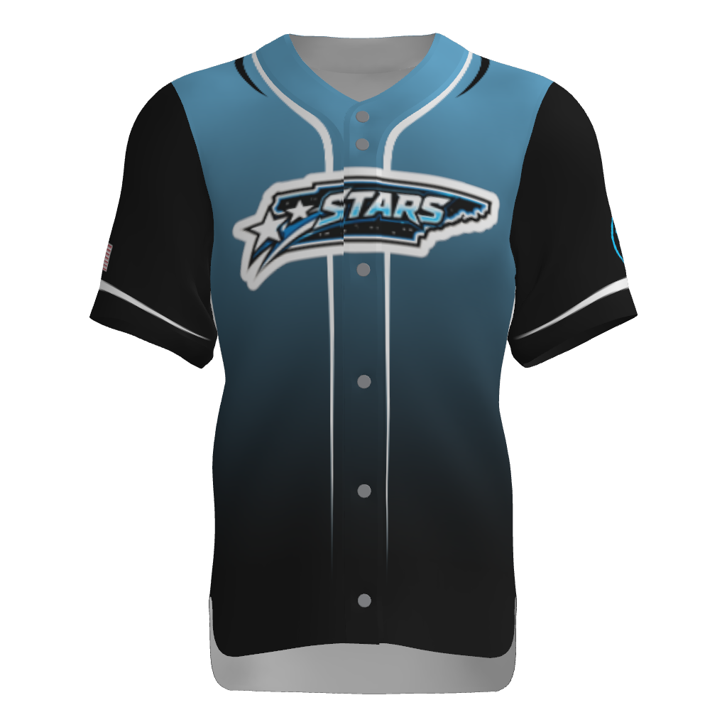 The Stars Full Button Short Sleeve Game Jersey