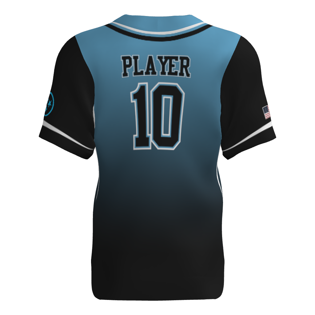 The Stars Full Button Short Sleeve Game Jersey