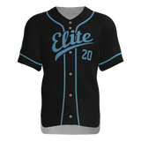Tristar Elite Full Button Short Sleeve Game Jersey W/O Sandlot Logo- Black