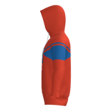 Kinetic Athletix Sublimated Fleece Player Hoodie - Orange/Blue