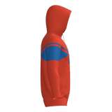 Kinetic Athletix Sublimated Fleece Player Hoodie - Orange/Blue