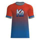 Kinetic Athletix Short Sleeve Dri-Gear Sublimated Player Tee Shirt - Orange/Blue
