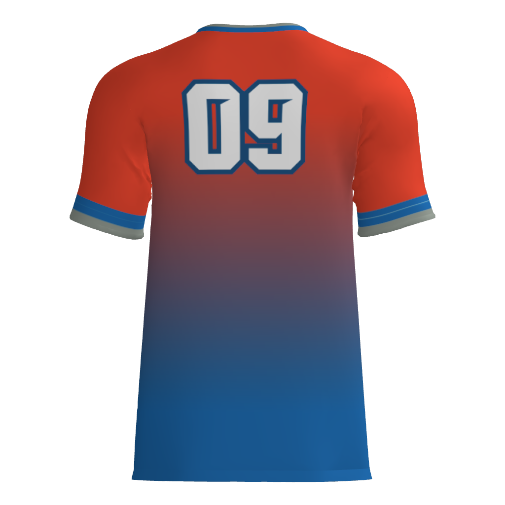 Kinetic Athletix Short Sleeve Dri-Gear Sublimated Player Tee Shirt - Orange/Blue