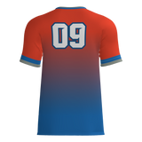 Kinetic Athletix Short Sleeve Dri-Gear Sublimated Player Tee Shirt - Orange/Blue