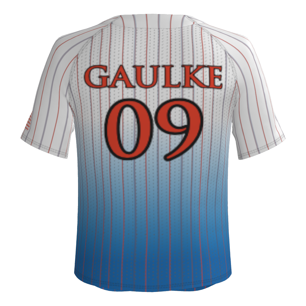 Kinetic Athletix Full Button Pro Neck Short Sleeve Fitted Game Jersey - Pinstripe