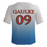 Kinetic Athletix Full Button Pro Neck Short Sleeve Fitted Game Jersey - Pinstripe