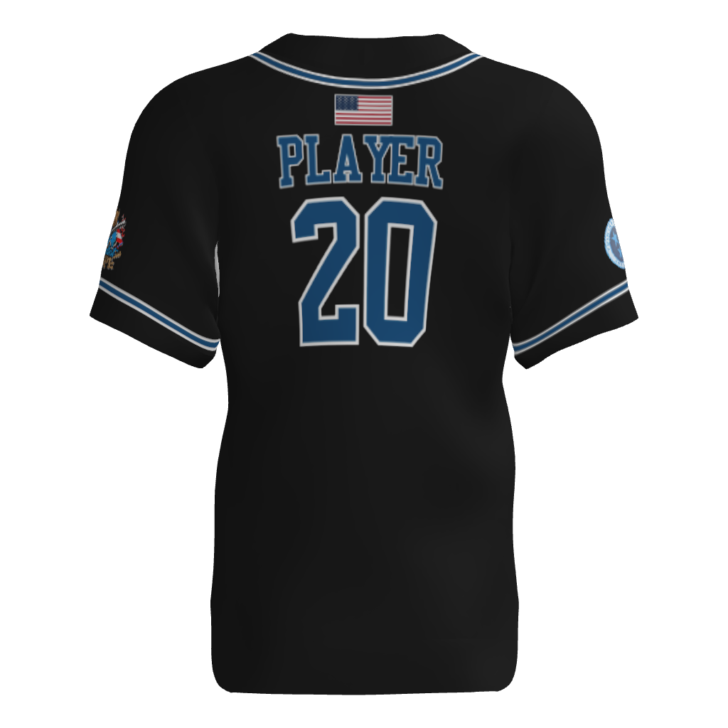 Tristar Royals Full Button Short Sleeve Game Jersey