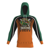 Dirt Dragons Sublimated Fleece Player Hoodie - Forest Green/Orange