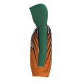 Dirt Dragons Sublimated Fleece Player Hoodie - Forest Green/Orange