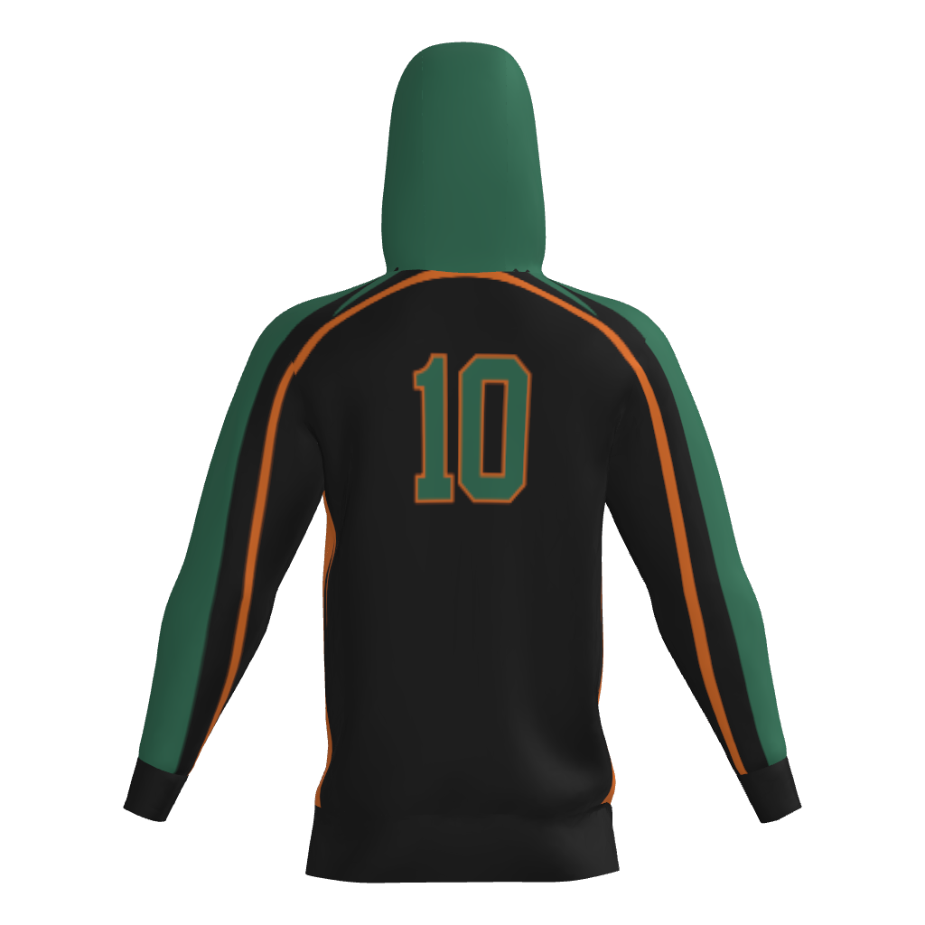 Dirt Dragons Sublimated Fleece Player Hoodie - Forest Green/Black