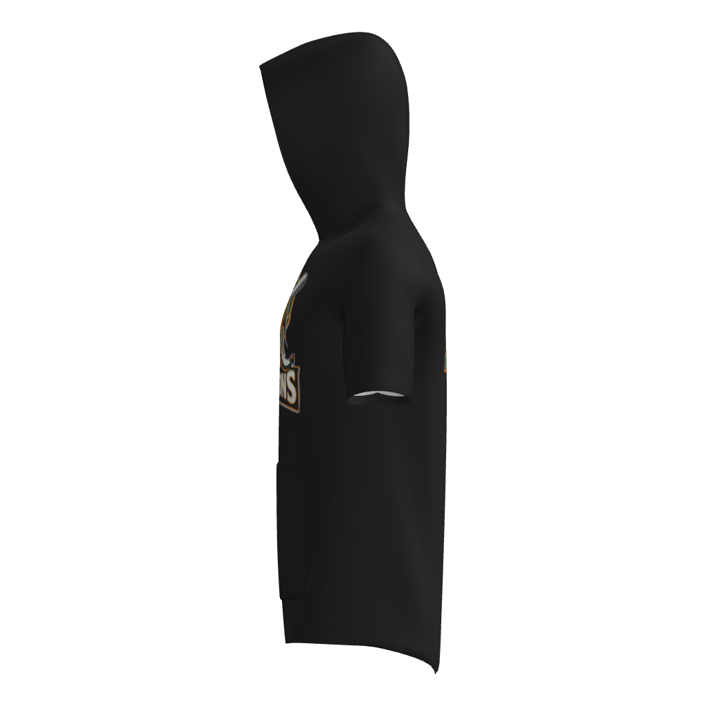 Dirt Dragons Short Sleeve Sublimated Player Hoodie - Black