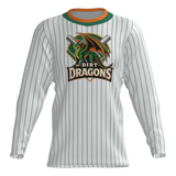 Dirt Dragons Player Long Sleeve Dri-Gear Sublimated Tee Shirt - Pinstripe
