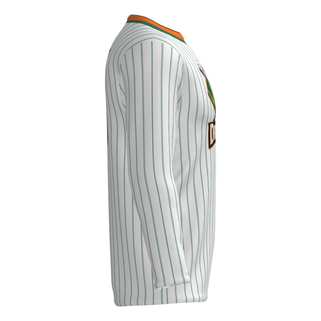 Dirt Dragons Player Long Sleeve Dri-Gear Sublimated Tee Shirt - Pinstripe