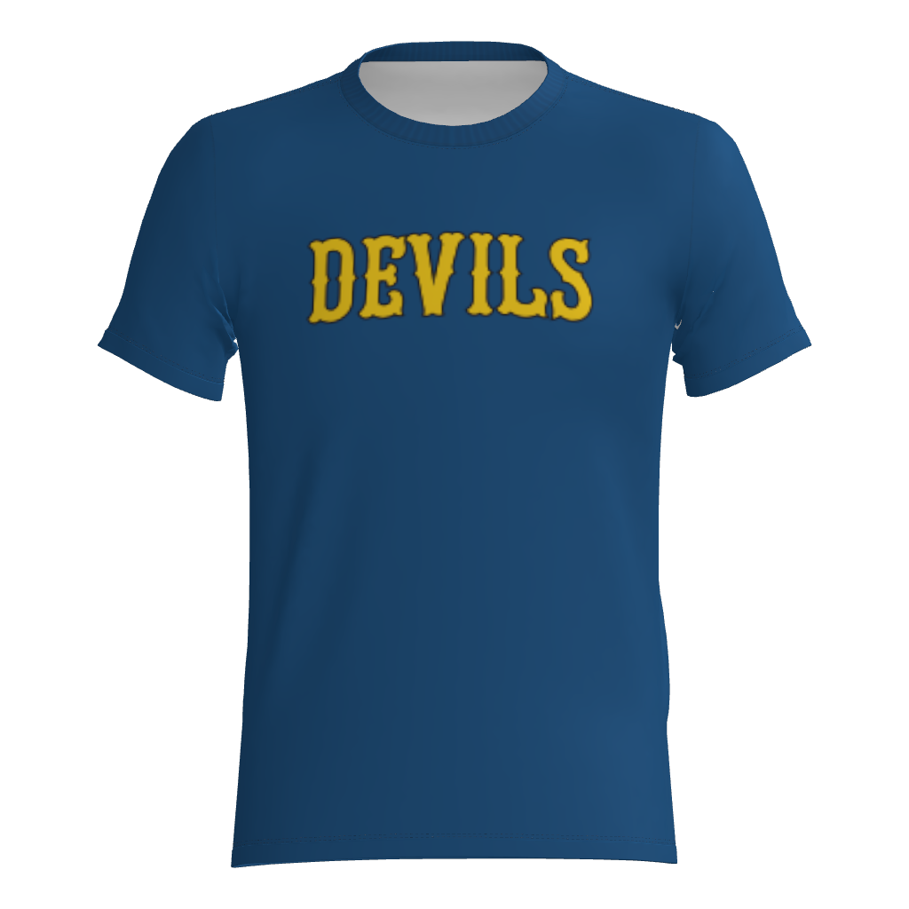 Blue Devils Short Sleeve 60% Cotton/40% Polyester DTF Fan Tee Shirt - Blue