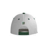 Dirt Dragons Pennant Snapback Game Cap - White/Forest Green