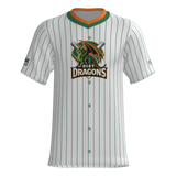 Dirt Dragons Faux Button Pull Over Pin Stripe Game Jersey
