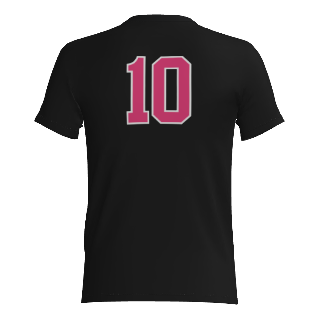 Diamond Aces Cotton Blend Crew Neck Player Tee Shirt - Black