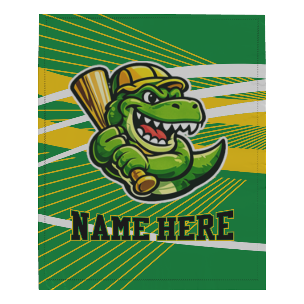 Dugout Dino's Microfleece Blanket - 50" W X 60" L)