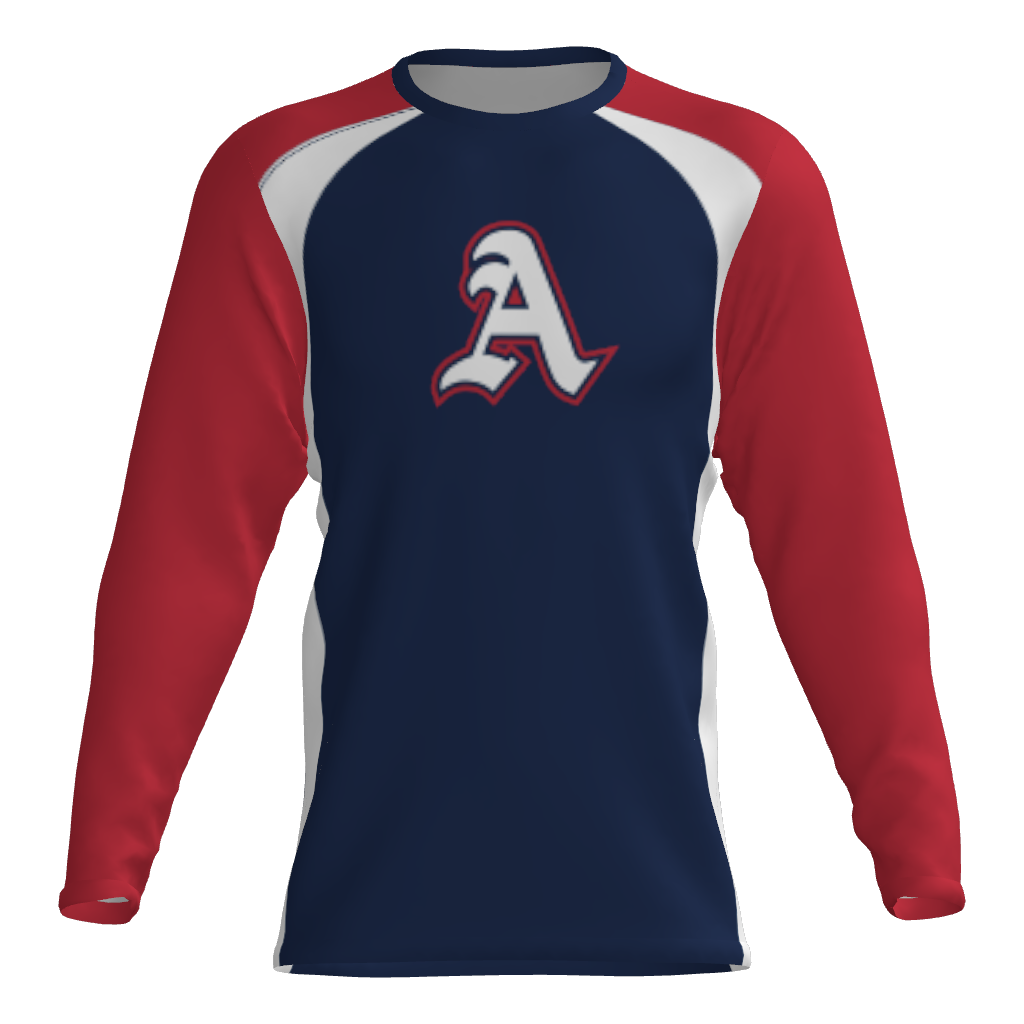 Carter Braves Player Long Sleeve Dri-Gear Sublimated Tee Shirt