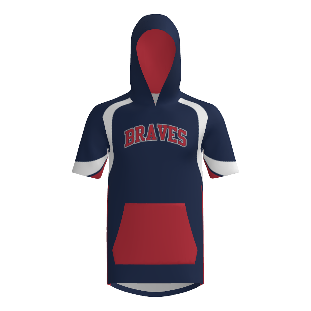 Carter Braves Short Sleeve Sublimated Player Hoodie