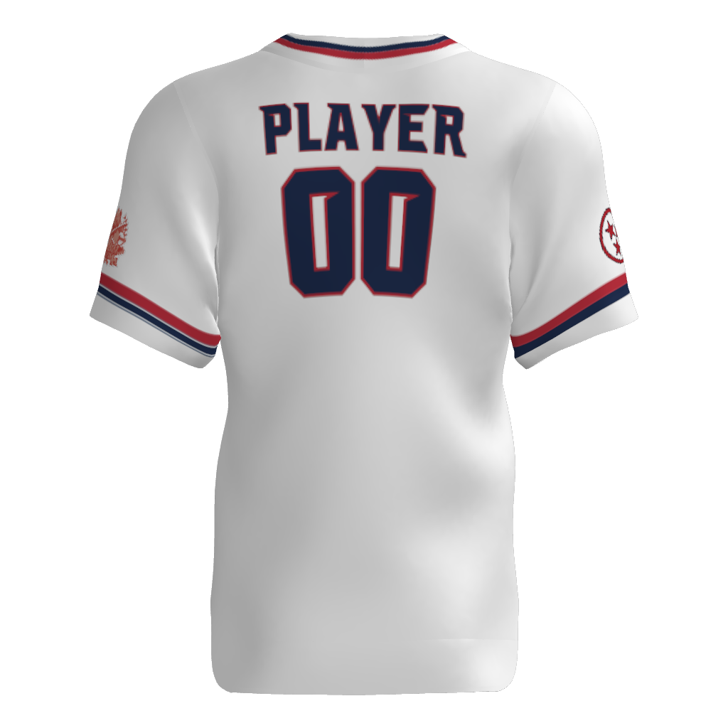 Tomahawks Full Button Short Sleeve Game Jersey