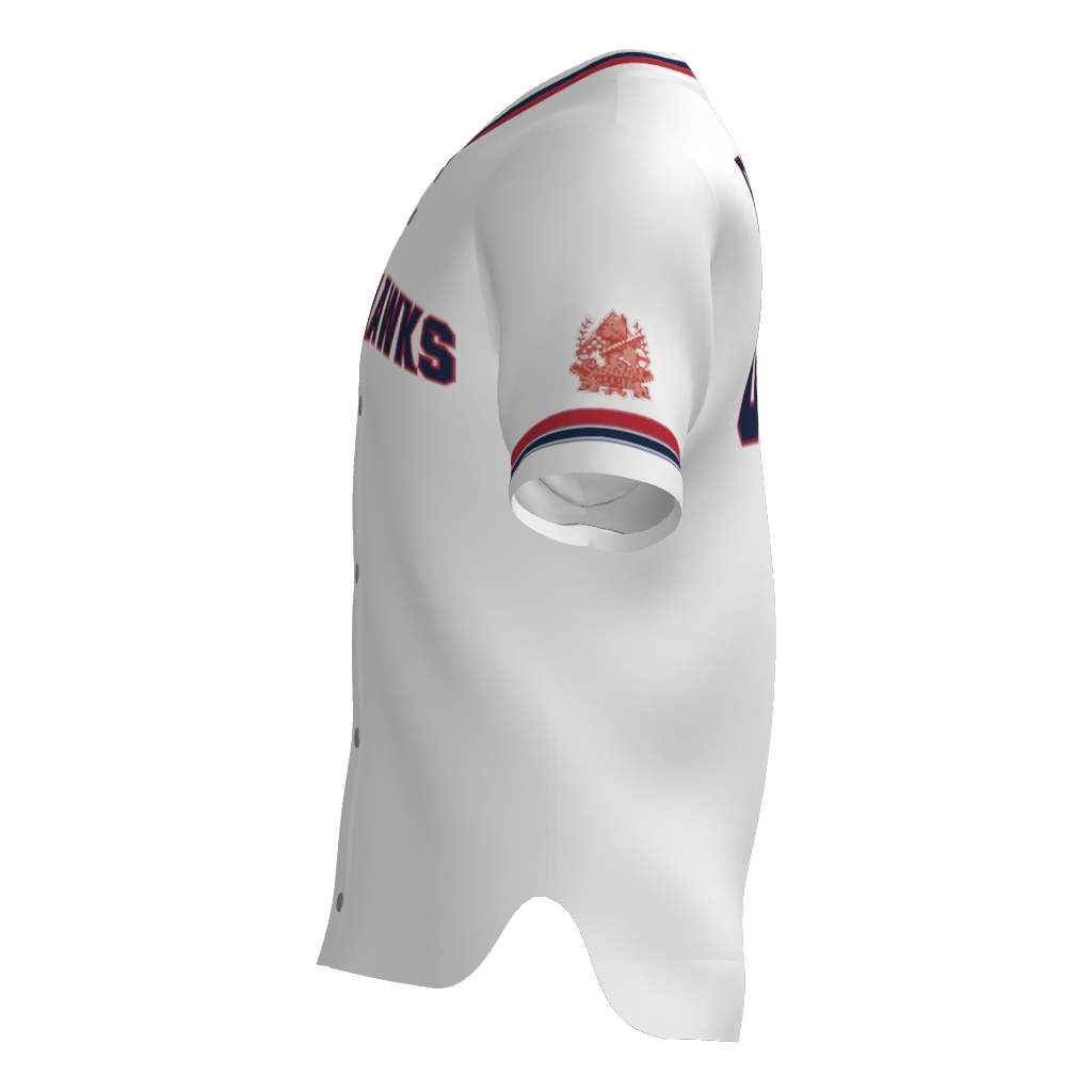 Tomahawks Full Button Short Sleeve Game Jersey