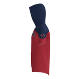 Tomahawks Short Sleeve Sublimated Hoodie - Red/Navy