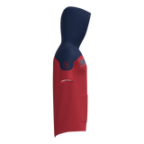 Tomahawks Short Sleeve Sublimated Hoodie - Red/Navy