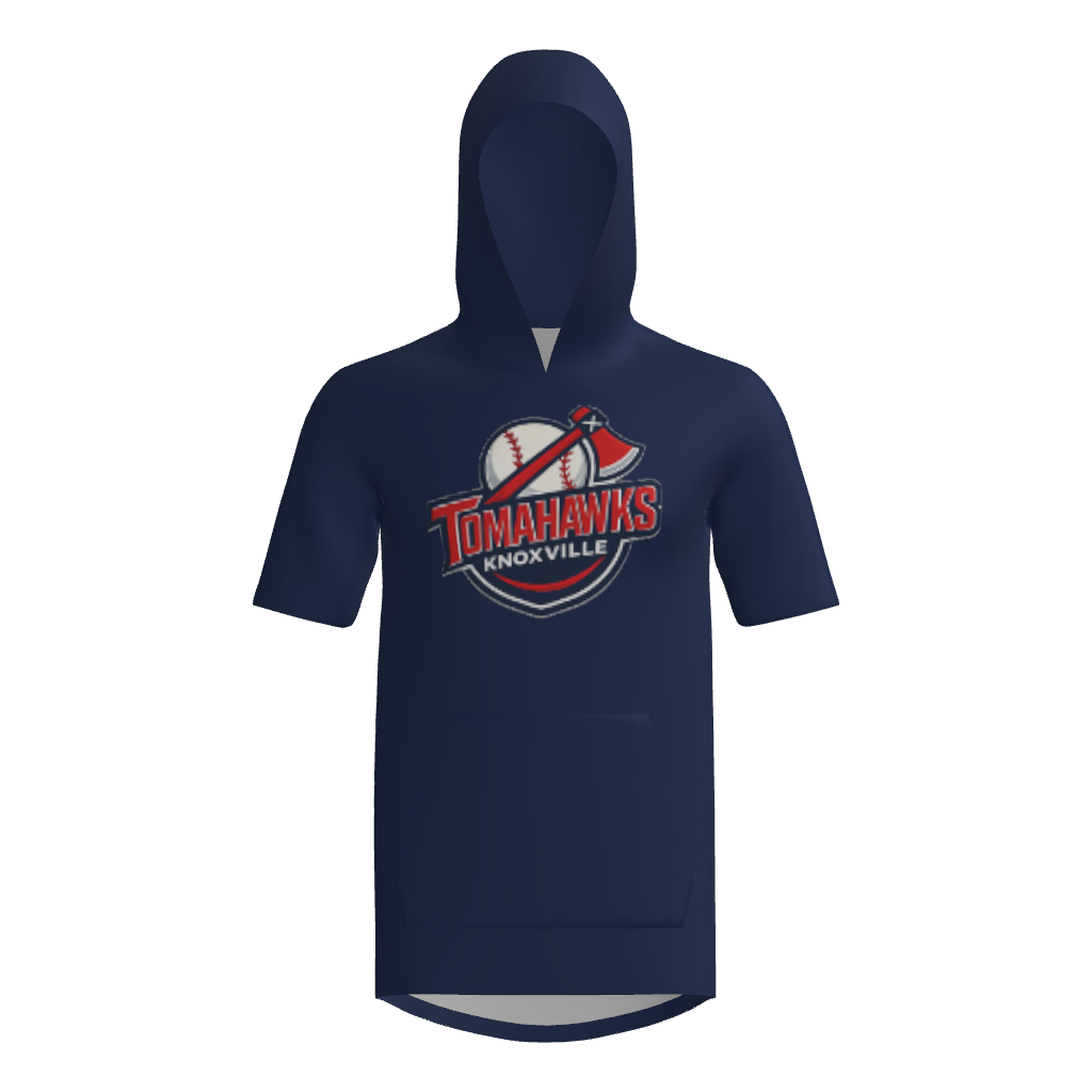 Tomahawks Short Sleeve Sublimated Hoodie - Navy
