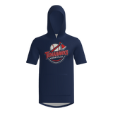 Tomahawks Short Sleeve Sublimated Hoodie - Navy
