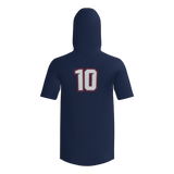 Tomahawks Short Sleeve Sublimated Hoodie - Navy