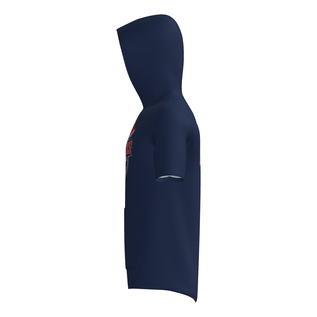 Tomahawks Short Sleeve Sublimated Hoodie - Navy