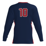Tomahawks Long Sleeve Dri-Gear Sublimated Tee Shirt - Navy