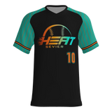 Sevier Heat V-Neck Game Jersey - Black/Teal