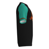 Sevier Heat V-Neck Game Jersey - Black/Teal