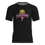 Pink Lightning Short Sleeve Dri-Gear DTF Tee Shirt W/Number