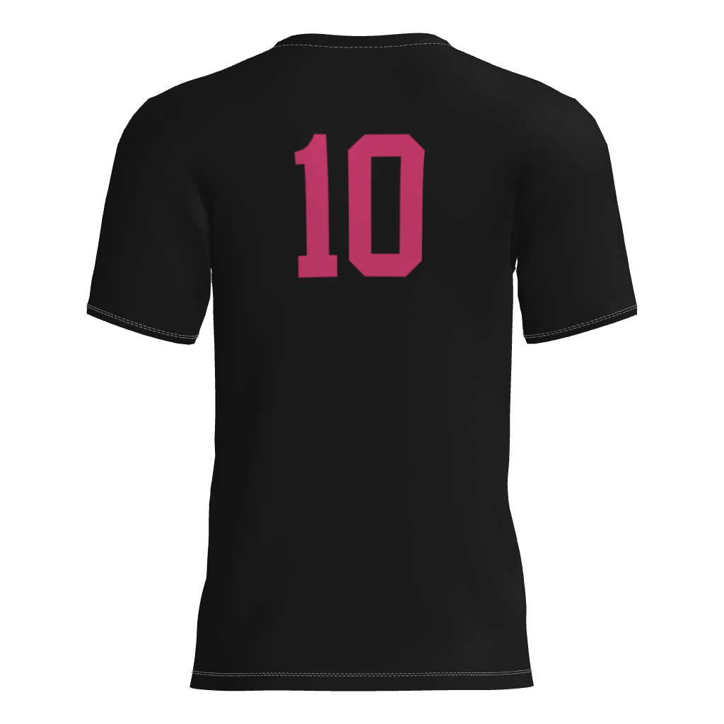 Pink Lightning Short Sleeve Dri-Gear DTF Tee Shirt W/Number