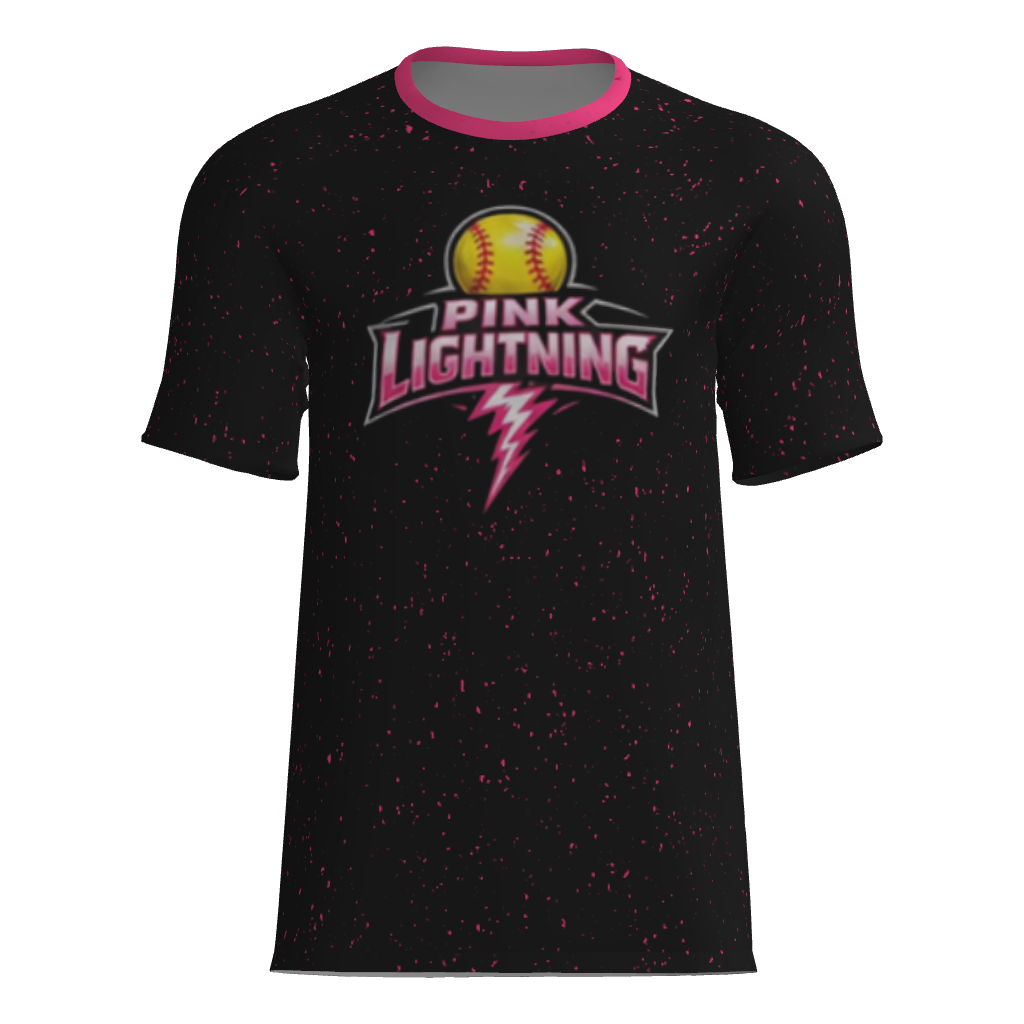 Pink Lightning Short Sleeve Dri-Gear Sublimated Fan Jersey
