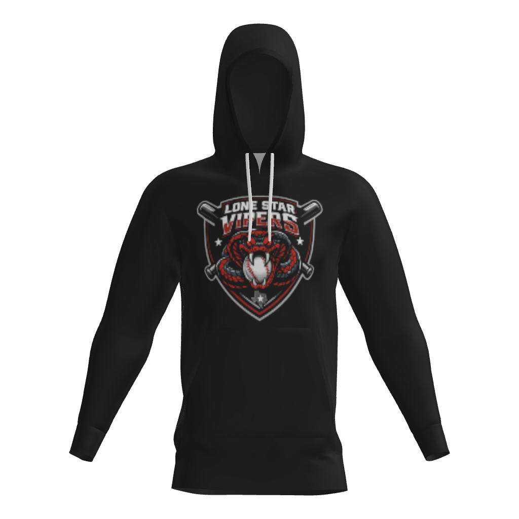 Lone Star Vipers Sublimated Fleece Player Hoodie - Black