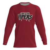 Lone Star Vipers Long Sleeve Dri-Gear Sublimated T-Shirt - Scarlet